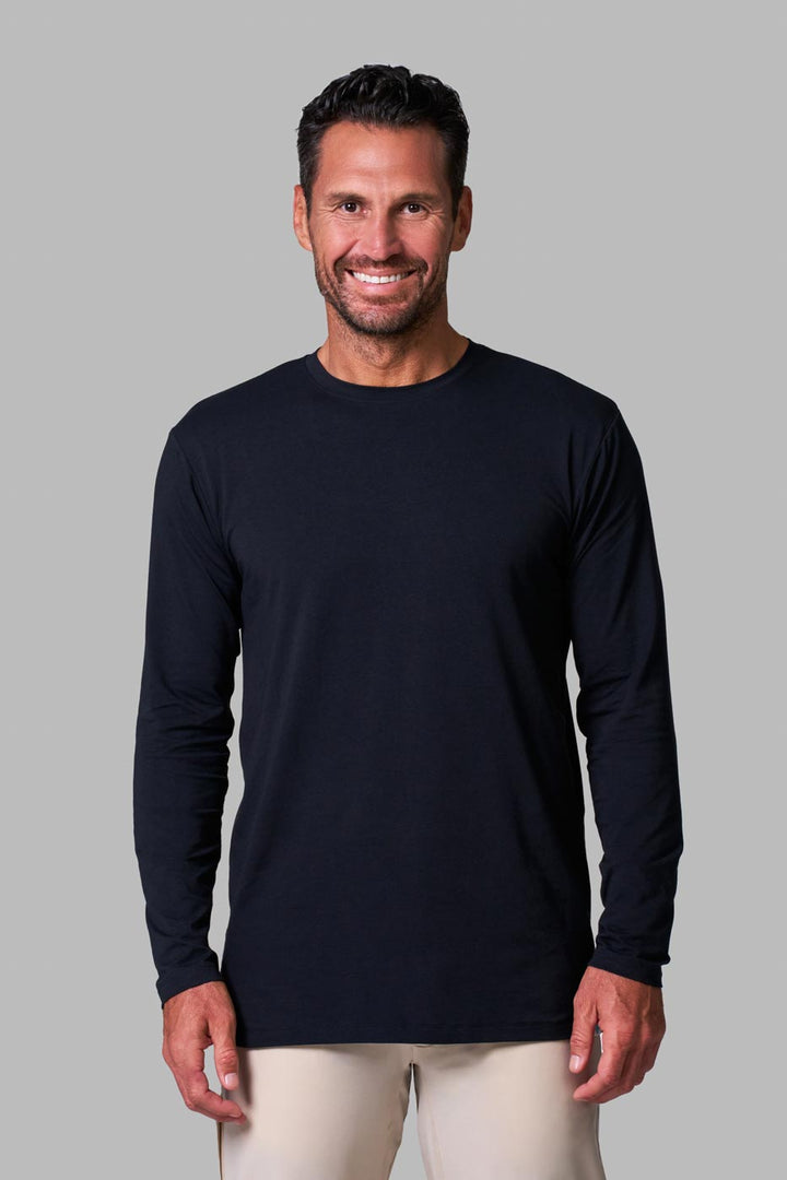 Men's Long Sleeve T-Shirt | Black position-2