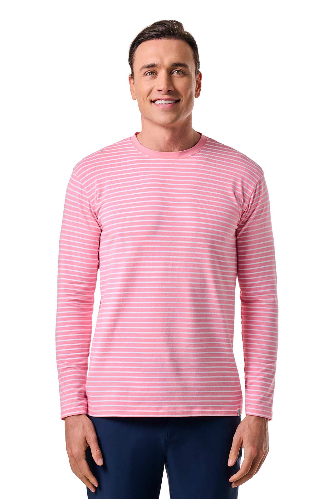 Color_Flamingo Pink/White Stripe