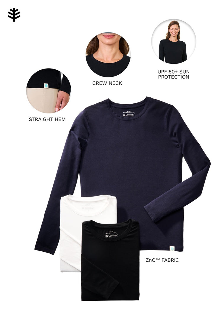 Women's Long Sleeve T-Shirt | Navy position-7