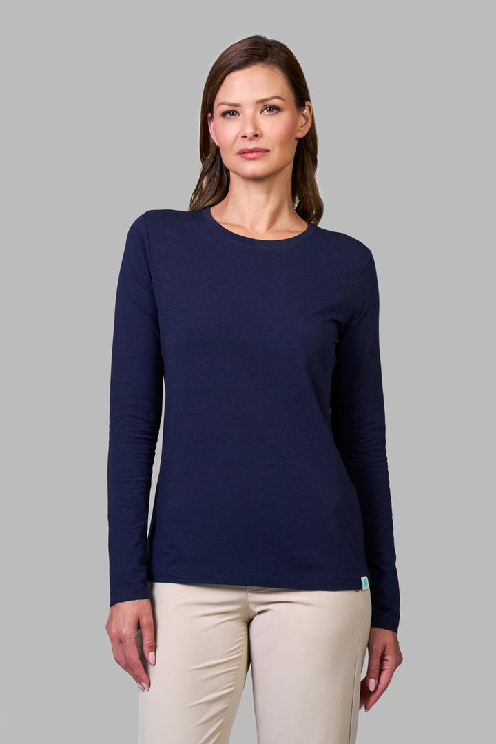 Women's Long Sleeve T-Shirt | Navy position-1