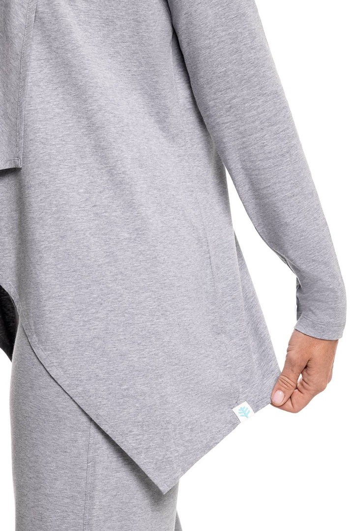 Women's Long Sleeve Sun Wrap | Grey Heather position-4