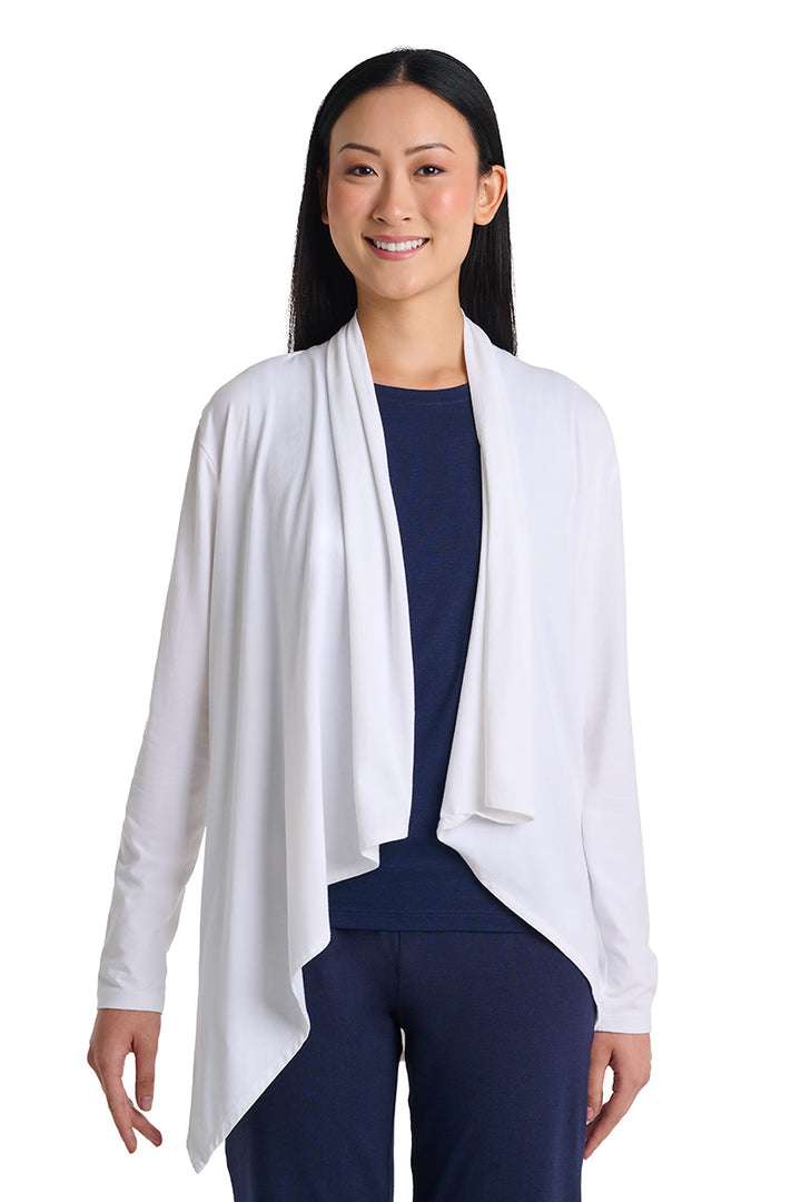 Women's Long Sleeve Sun Wrap | White position-3