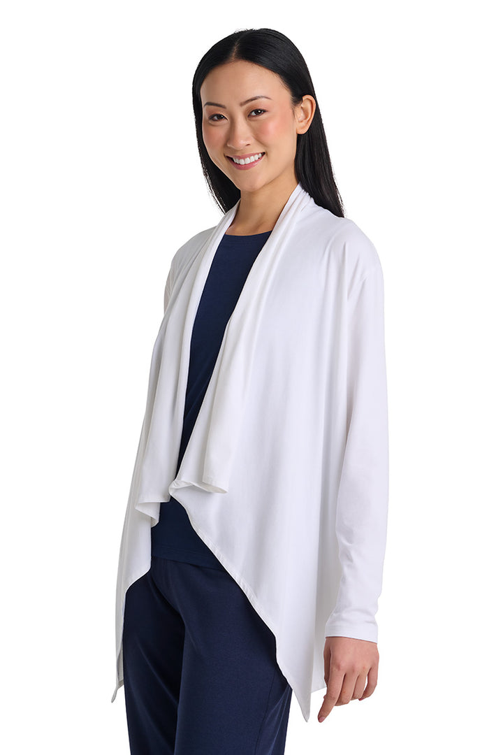 Women's Long Sleeve Sun Wrap | White position-4