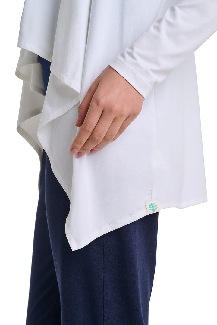 Women's Long Sleeve Sun Wrap | White position-6