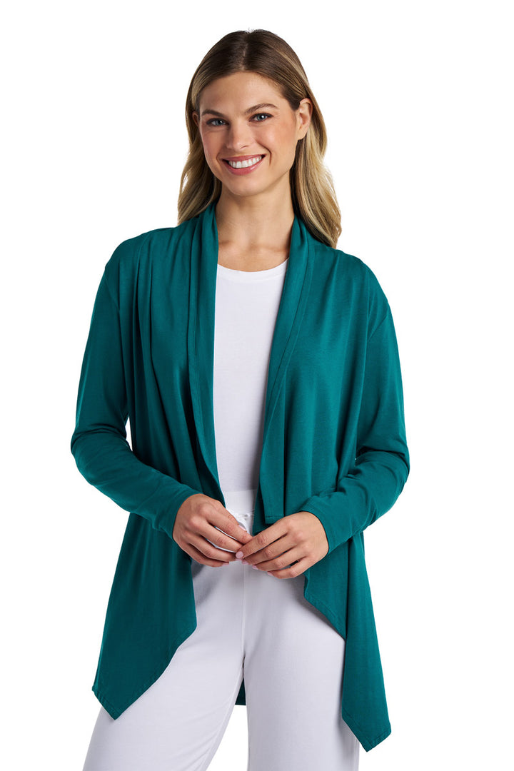 Women's Long Sleeve Sun Wrap | Transformative Teal position-3