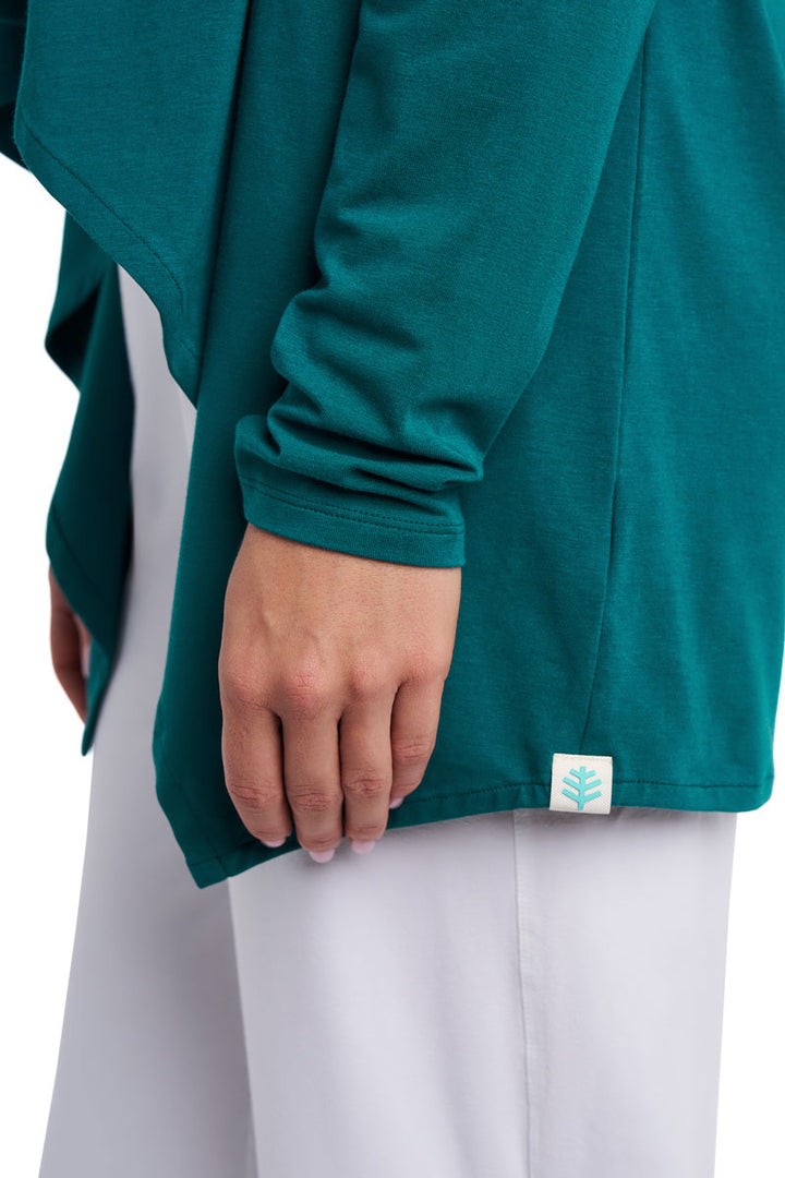 Women's Long Sleeve Sun Wrap | Transformative Teal position-8