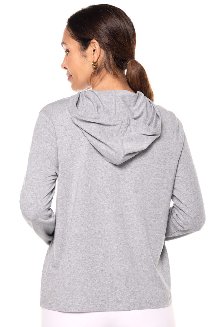 Women's Casual Zip-Up Hoodie | Grey Heather position-3