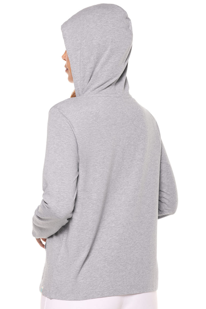 Women's Casual Zip-Up Hoodie | Grey Heather position-6