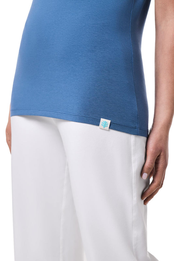 Women's Basic Tank | Blue Dusk position-5