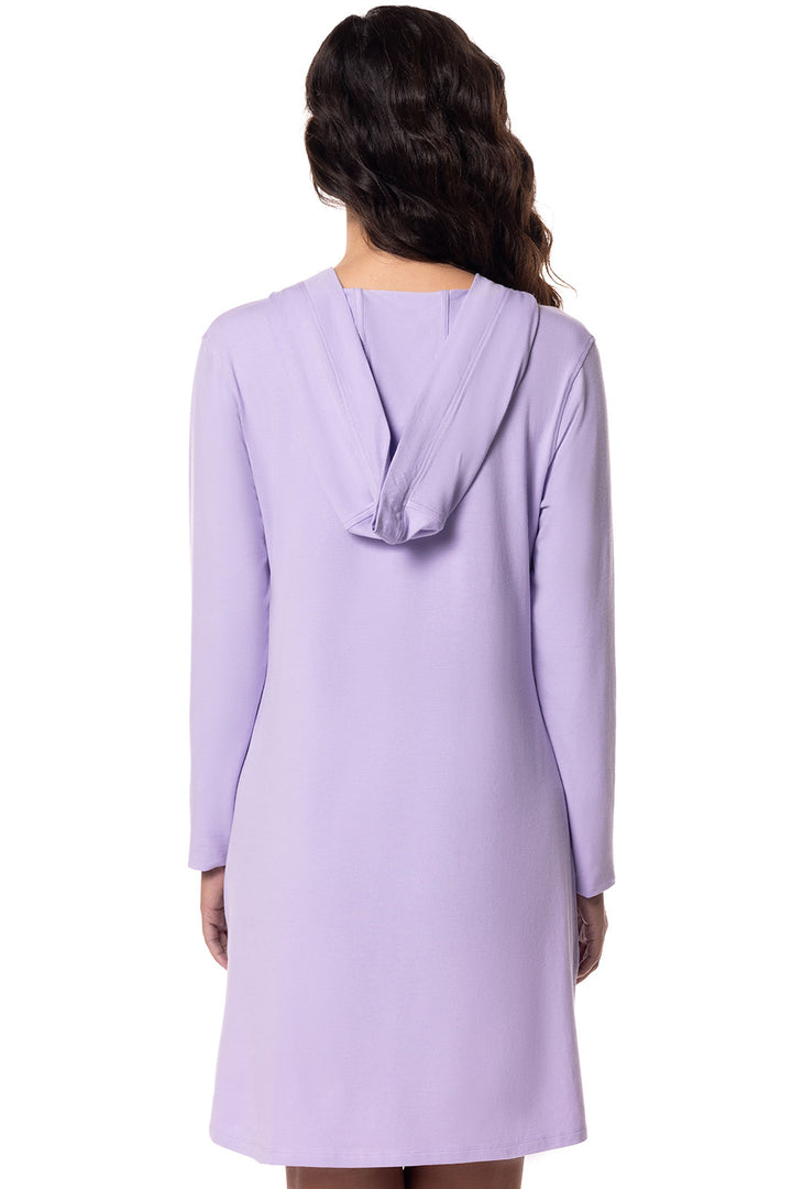 Hoodie Cover-Up Dress with Pockets | Lavendula position-2