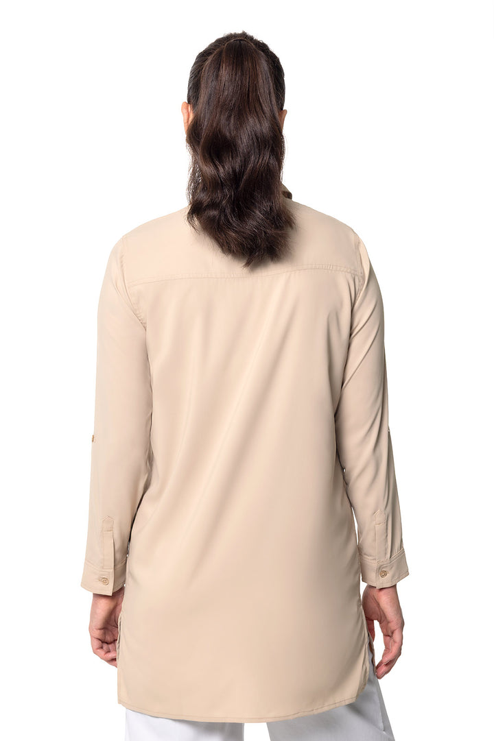 Women's Tunic Long Sleeve Shirt | Pale Khaki position-5