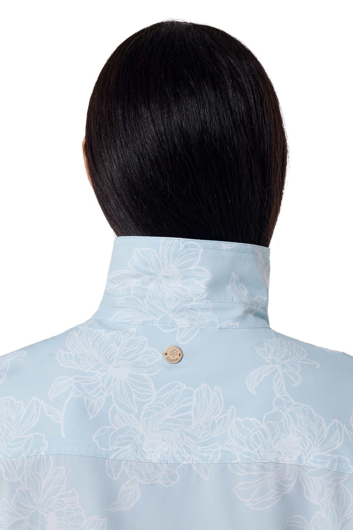 Women's Tunic Long Sleeve Shirt | Skyride Perfect Peony position-8