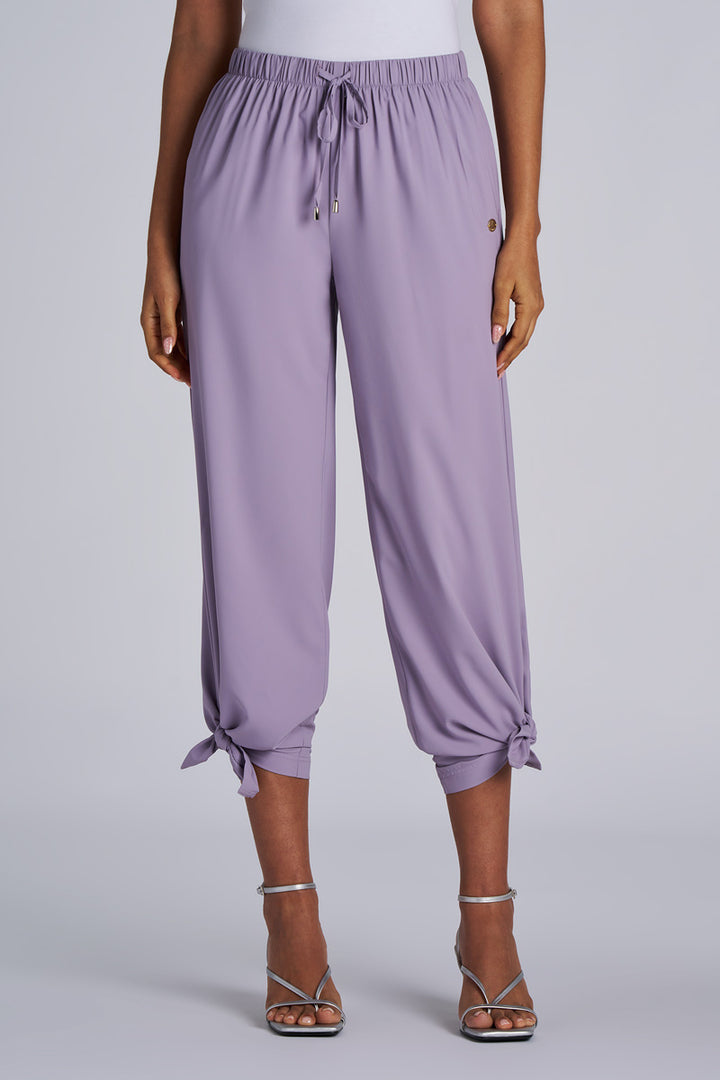 Women's Wide Leg Pants with Side Slits  | Lavender Gray position-2
