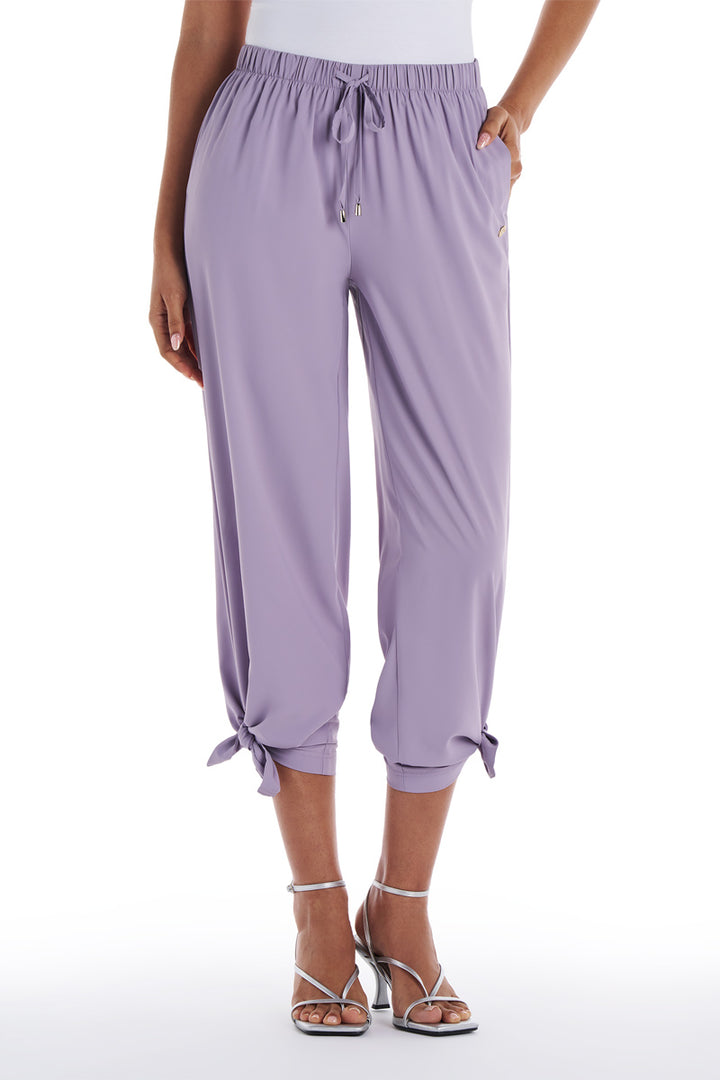 Women's Wide Leg Pants with Side Slits  | Lavender Gray position-10