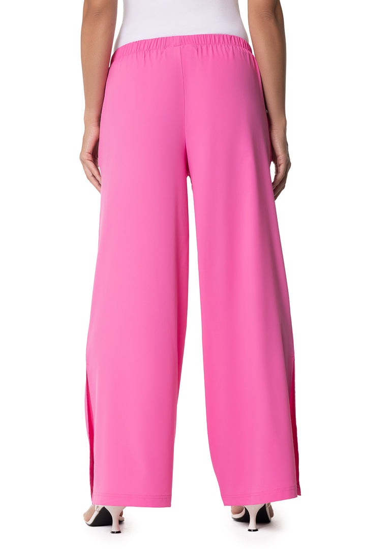 Women's Wide Leg Pants with Side Slits | Tulip Pink position-3
