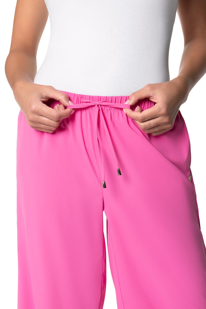 Women's Wide Leg Pants with Side Slits | Tulip Pink position-6