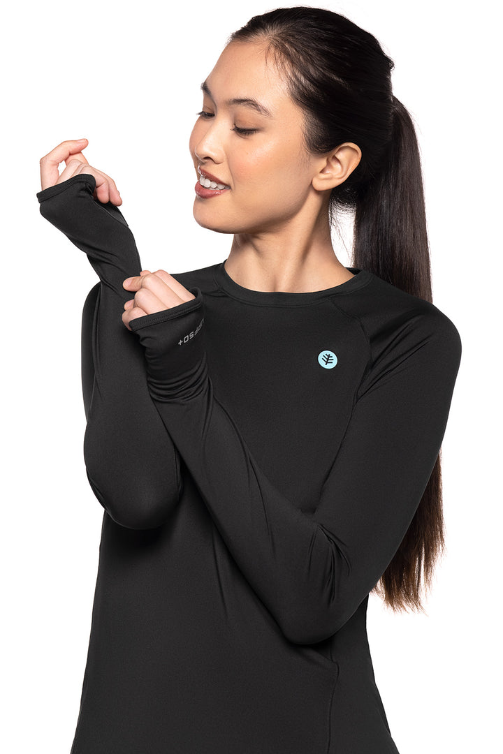 Women's Fitness Long Sleeve T-Shirt | Black position-3