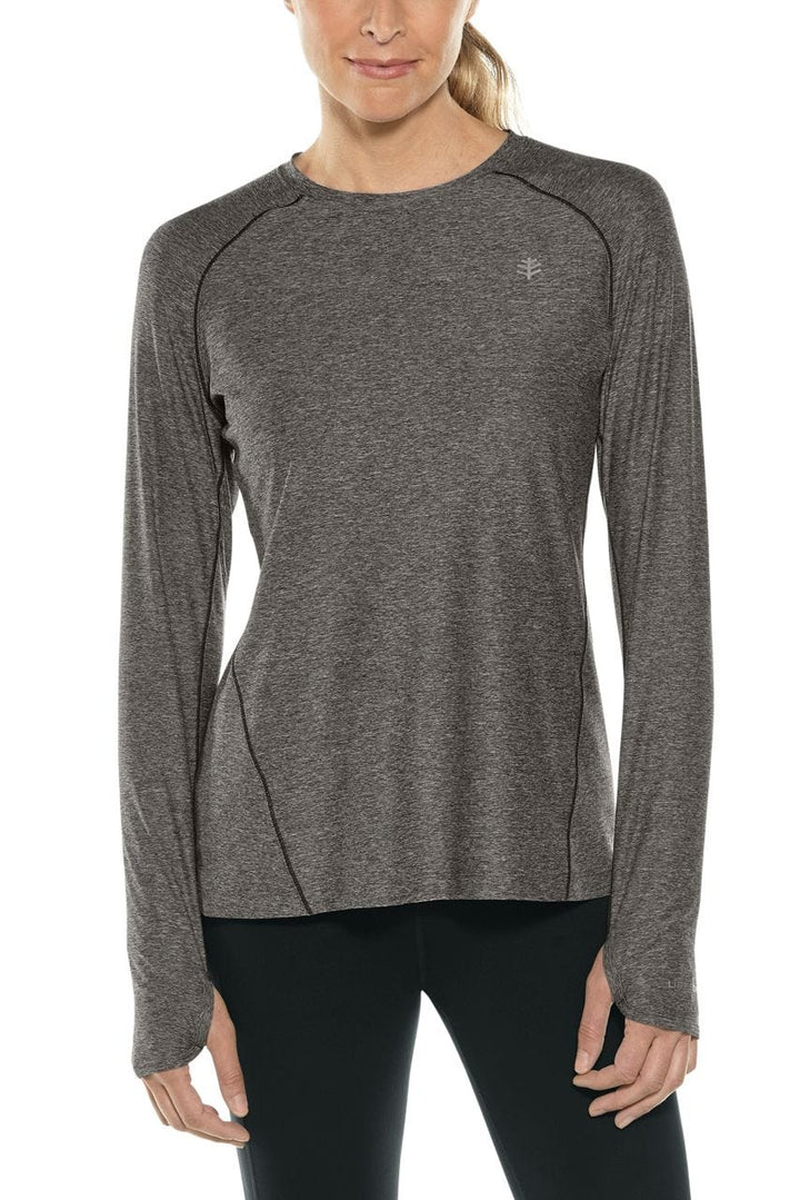 Women's Fitness Long Sleeve T-Shirt | Charcoal Heather position-1
