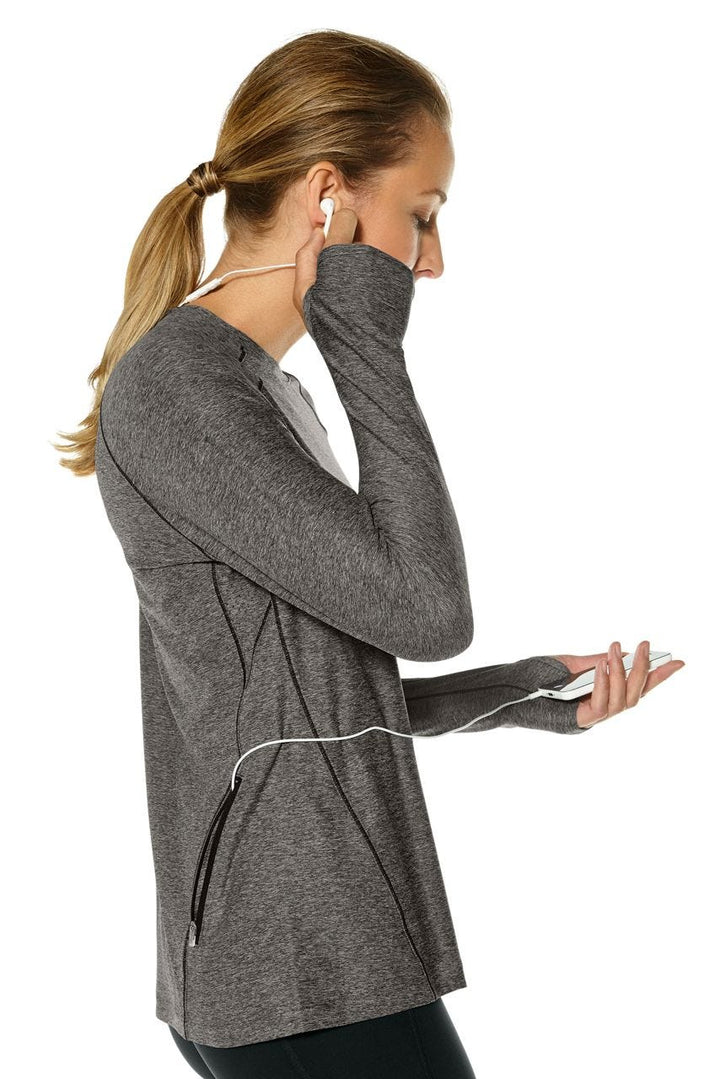 Women's Fitness Long Sleeve T-Shirt | Charcoal Heather position-3