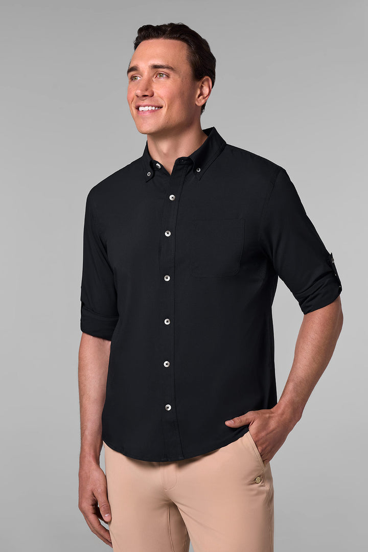 Men's Long Sleeve Shirt | Black position-1