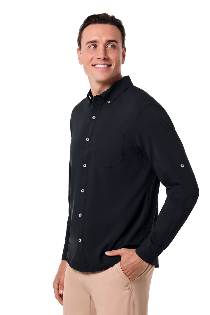Men's Long Sleeve Shirt | Black position-3