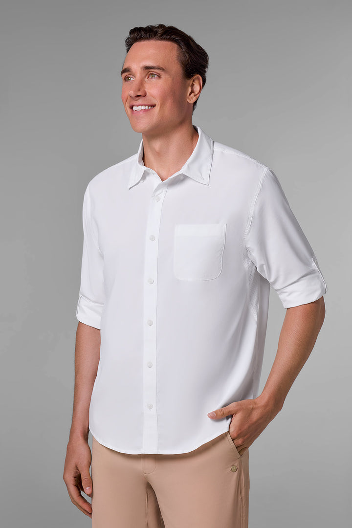 Men's Long Sleeve Shirt | White position-1
