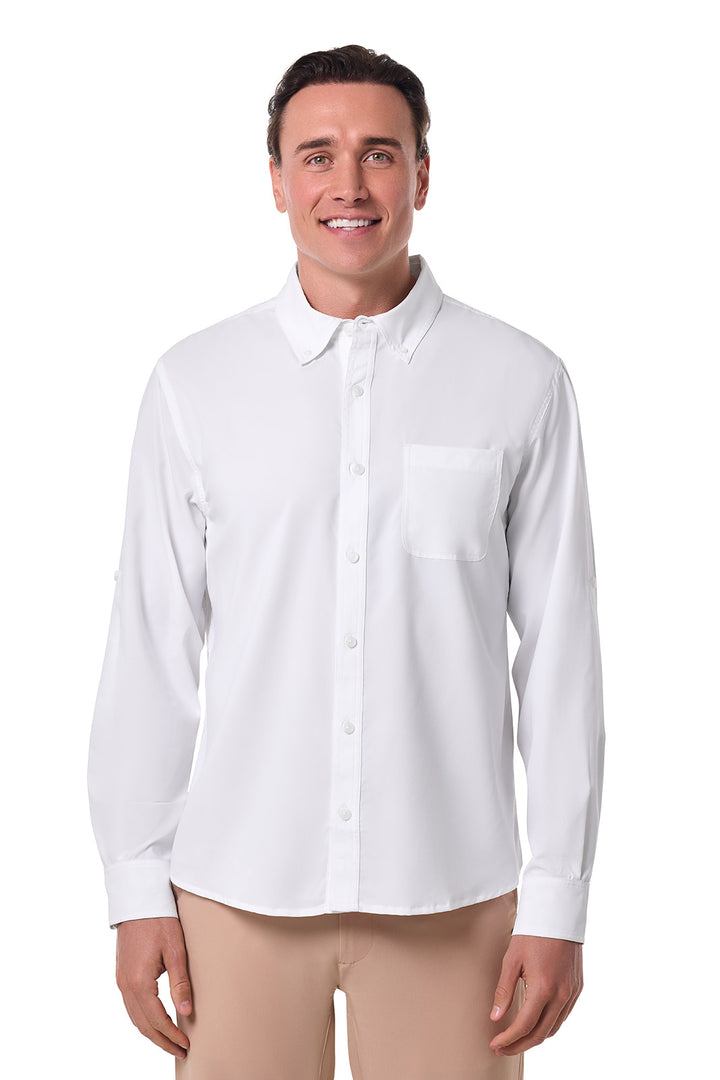 Men's Long Sleeve Shirt | White position-2