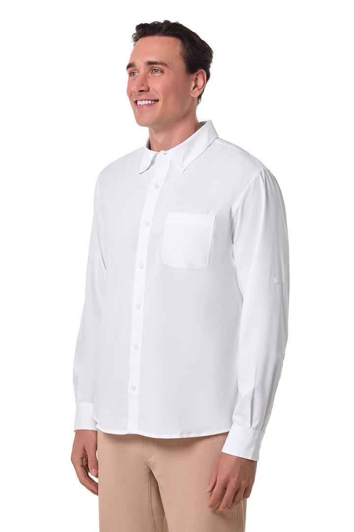 Men's Long Sleeve Shirt | White position-3