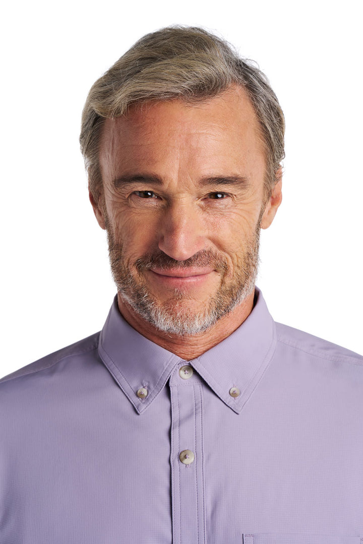 Men's Long Sleeve Shirt | Lavender Gray position-4