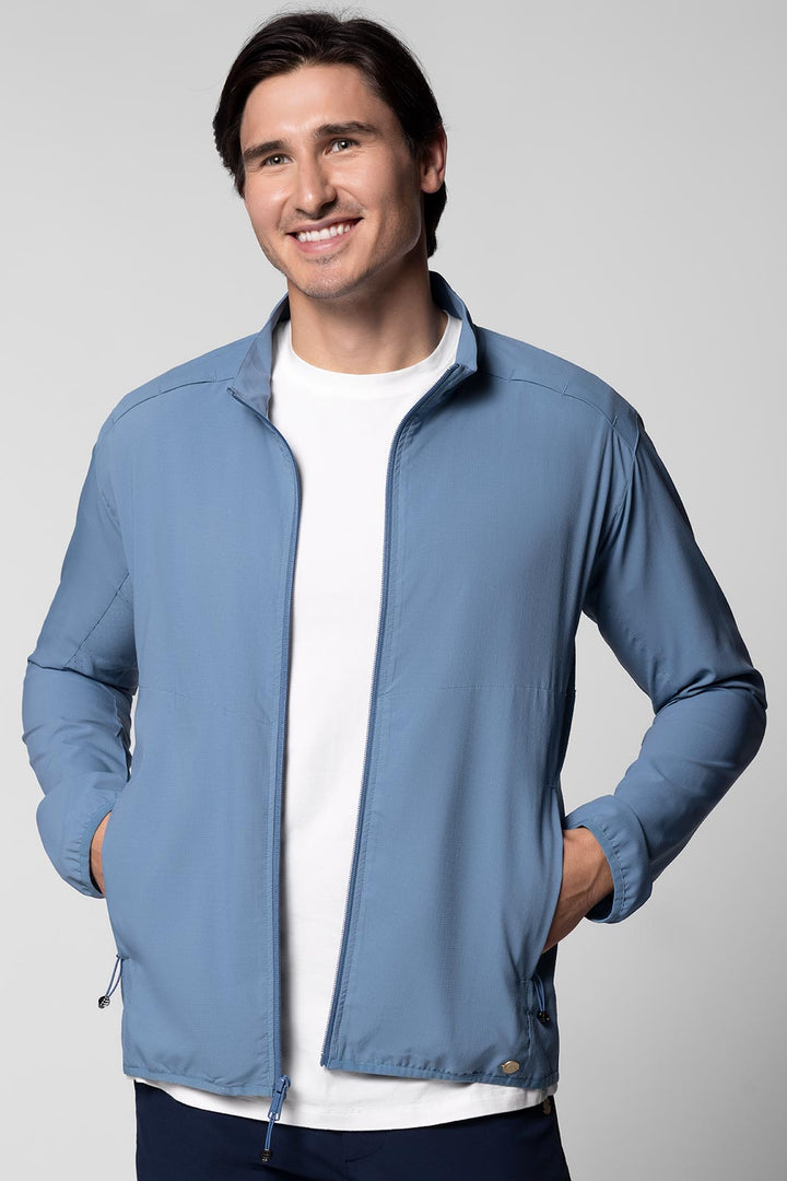 Men's Packable Jacket | Blue Dusk position-12