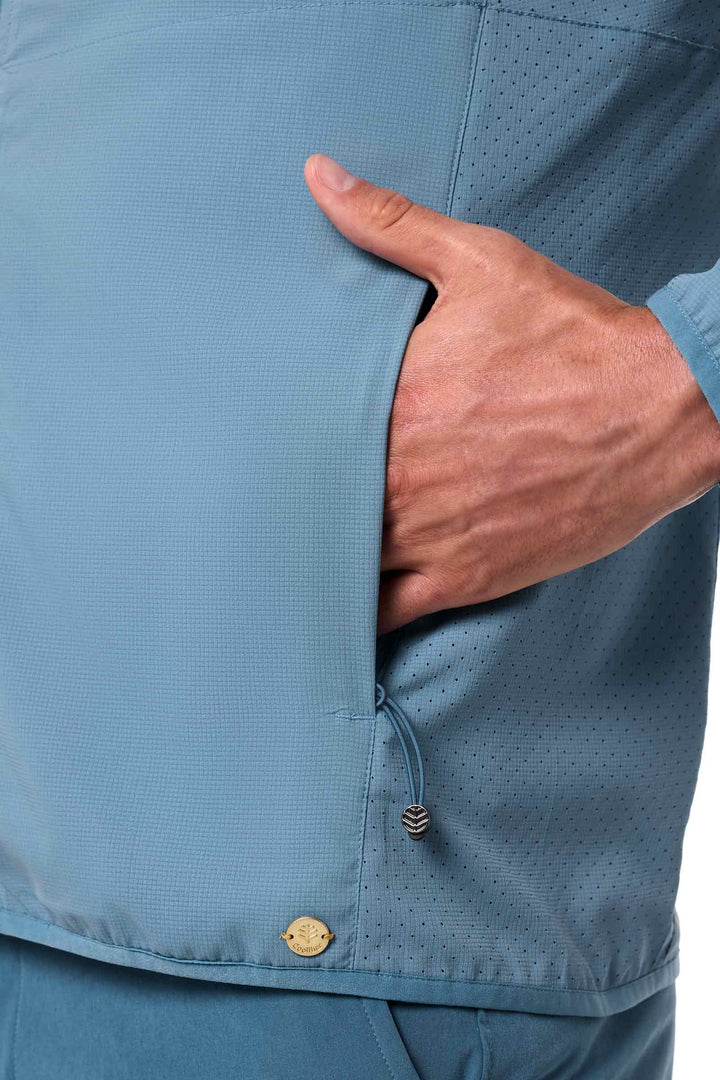 Men's Packable Jacket | Blue Dusk position-8