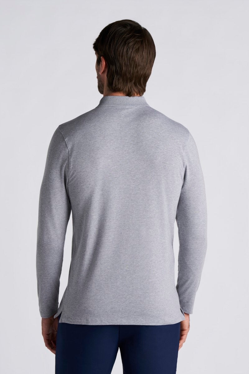 Men's Coppitt Long Sleeve Weekend Polo | Grey Heather