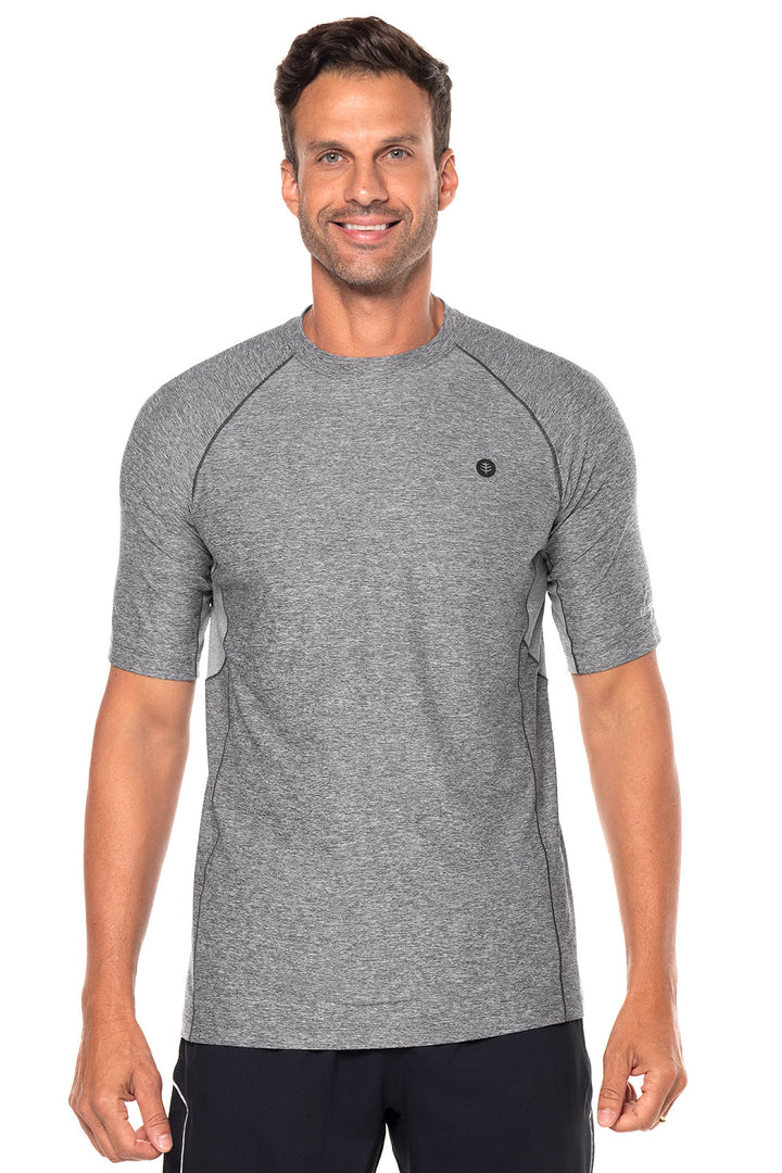 Men's Performance Short Sleeve Sun Shirt | Charcoal Heather position-1