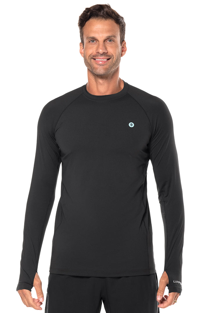 Men's Performance Long Sleeve Sun Shirt | Black position-1