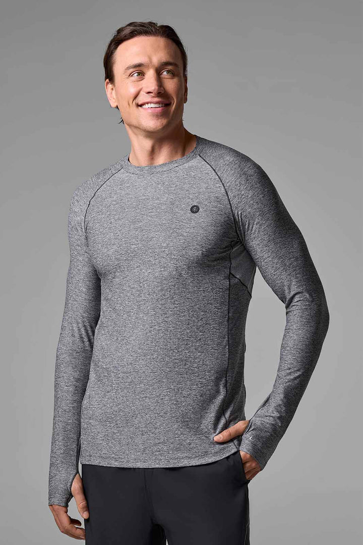 Men's Performance Long Sleeve Sun Shirt | Charcoal Heather position-1