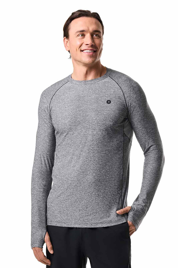 Men's Performance Long Sleeve Sun Shirt | Charcoal Heather position-2