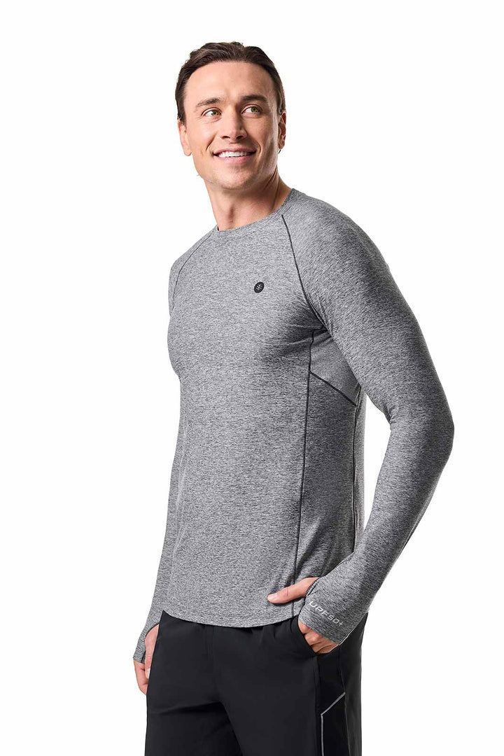 Men's Performance Long Sleeve Sun Shirt | Charcoal Heather position-3