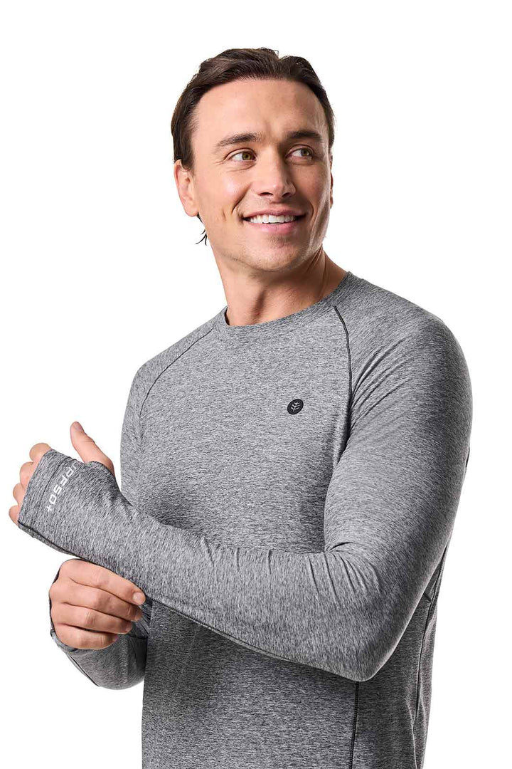 Men's Performance Long Sleeve Sun Shirt | Charcoal Heather position-4