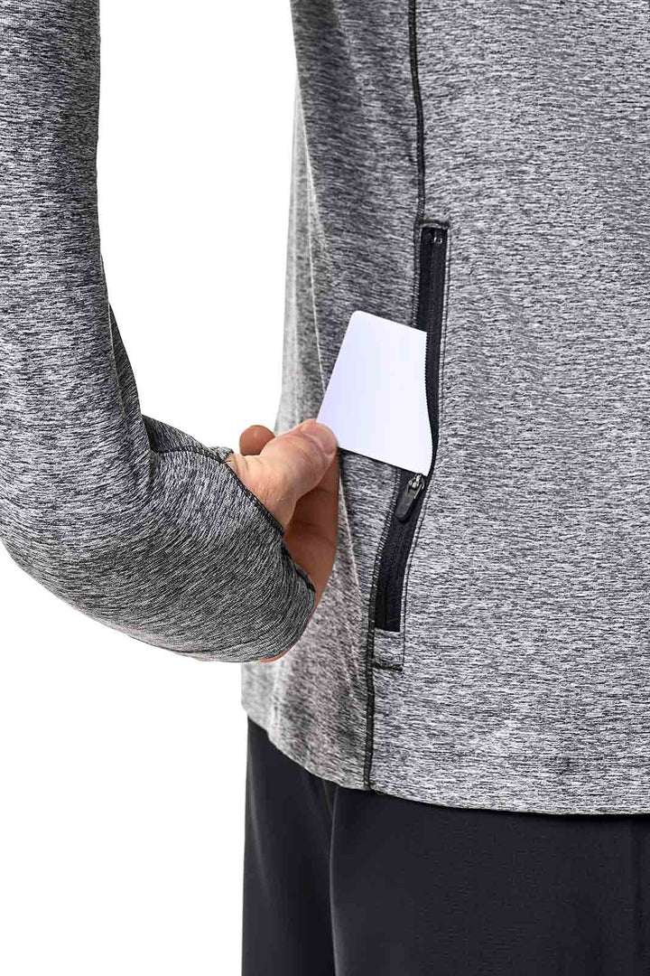 Men's Performance Long Sleeve Sun Shirt | Charcoal Heather position-8