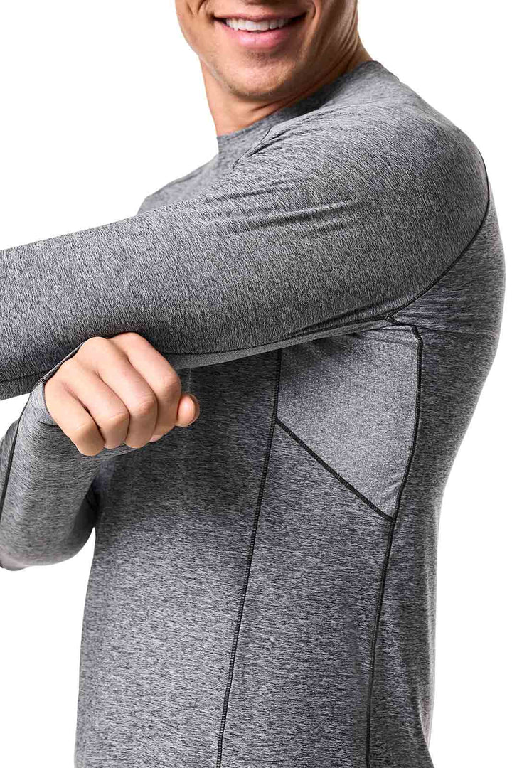 Men's Performance Long Sleeve Sun Shirt | Charcoal Heather position-6