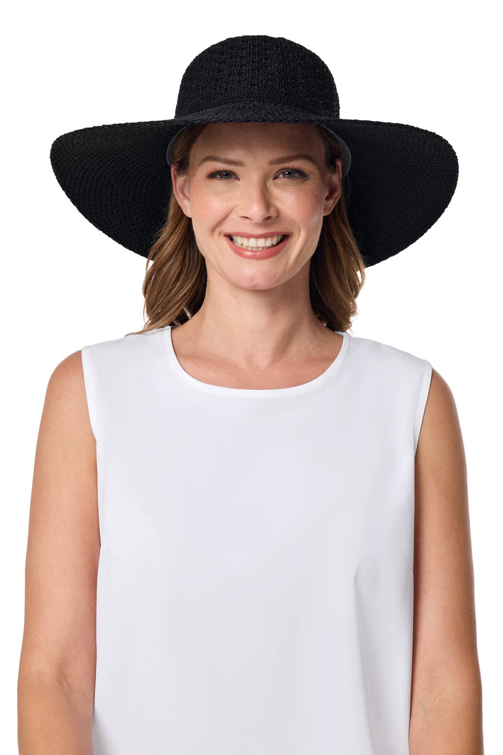 Women's Packable Sun Hat | Black position-2
