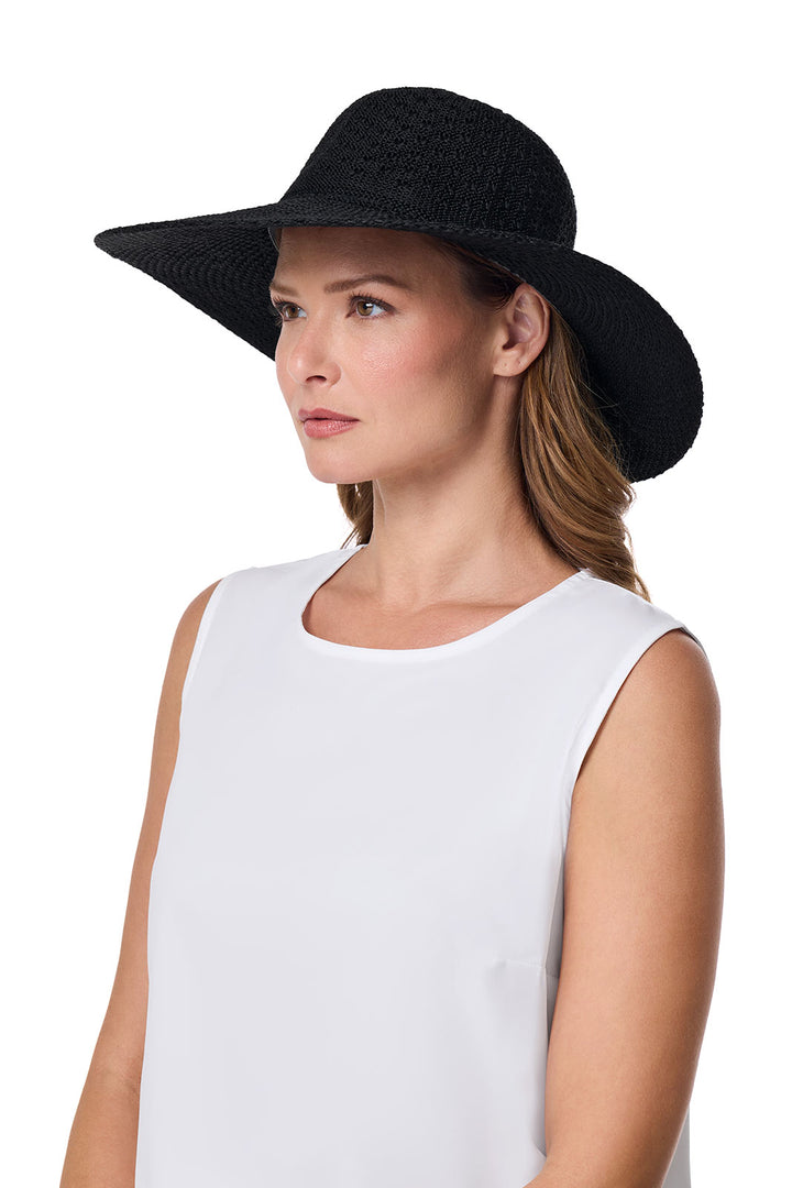 Women's Packable Sun Hat | Black position-3