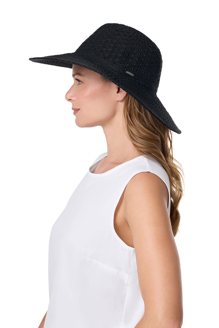 Women's Packable Sun Hat | Black position-4