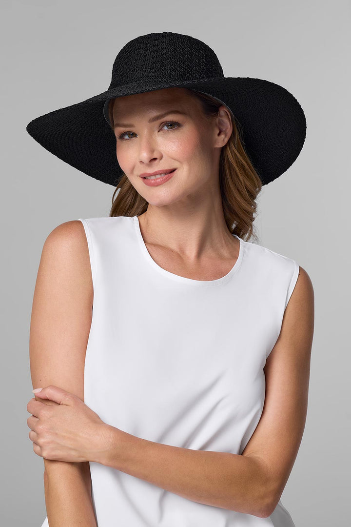 Women's Packable Sun Hat | Black position-8