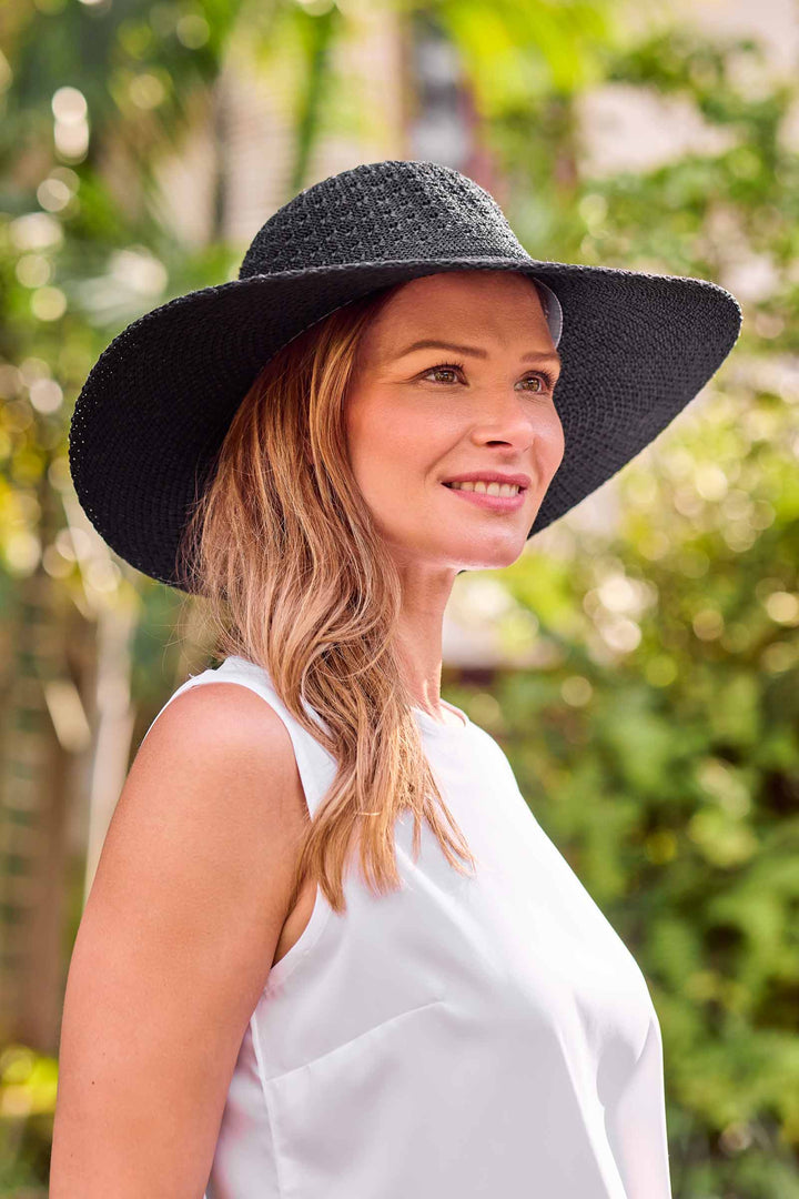 Women's Packable Sun Hat | Black position-9