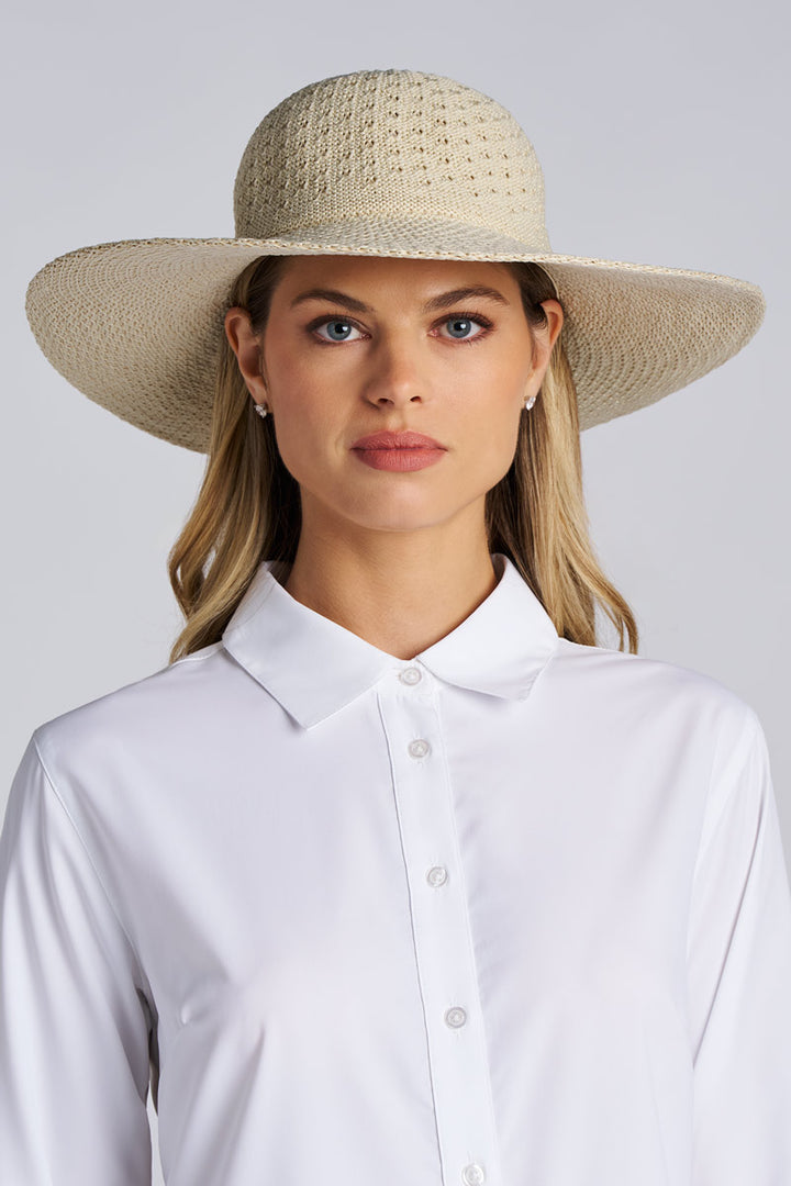 Women's Packable Sun Hat | Natural position-1