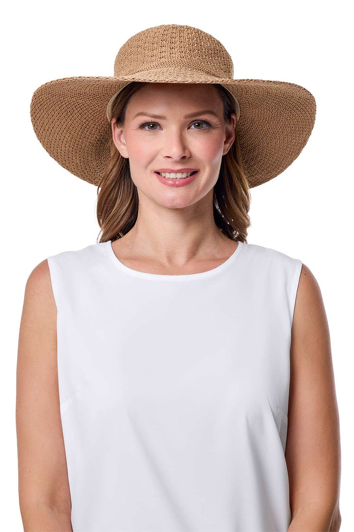 Women's Packable Sun Hat | Tan position-3