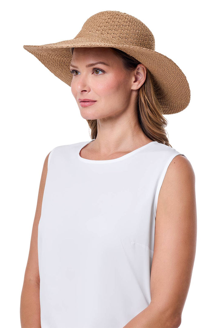 Women's Packable Sun Hat | Tan position-4