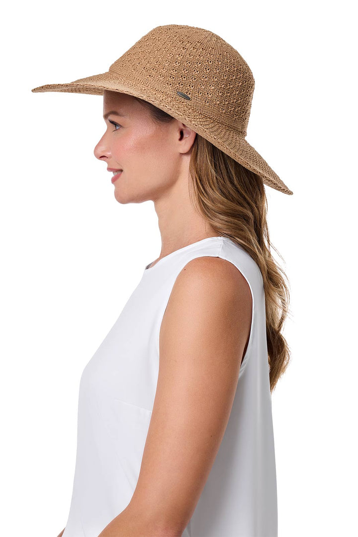 Women's Packable Sun Hat | Tan position-5