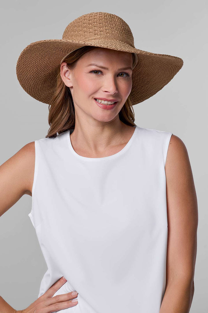Women's Packable Sun Hat | Tan position-8